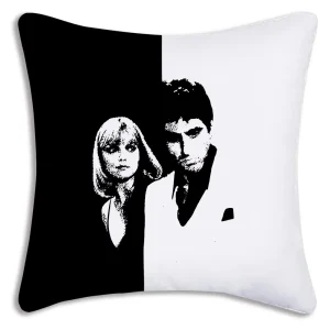 Hot Classic Movie Scarfaces Pillow Covers Cartoon Sofa Decorative Home Double-sided Printing Short Plush Cute Cushion Cover