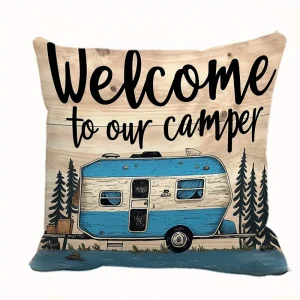 Campers' Paradise: Unique Decorative Pillow Covers with RV and Nature Designs Sofa cushion cover home room decoration