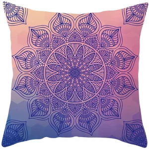 Mandala Print Square Pillowcase Home Decor Car Sofa Cushion Cover