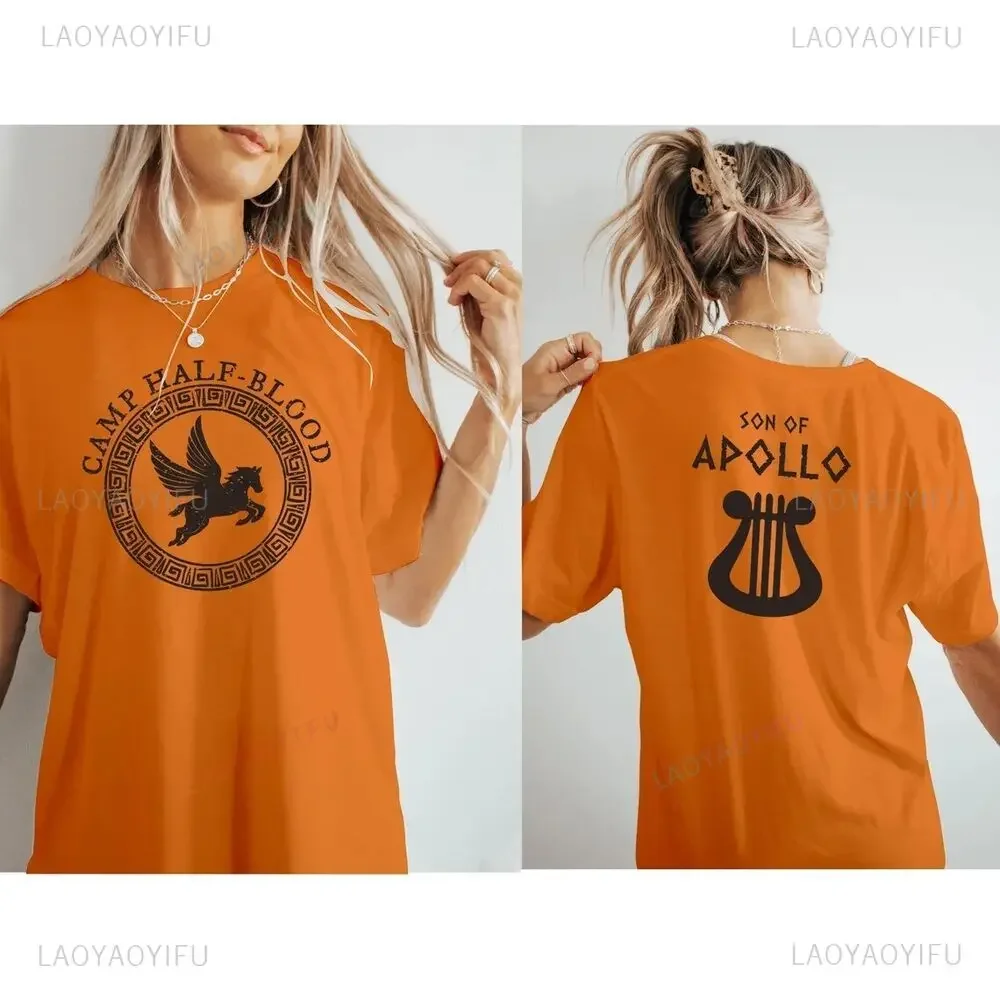 Classic Camp Half Blood Long Island Percy Jackson Son of Greek Tshirt Summer Woman Man High Quality Cotton Graphic T Shirts - الصورة 4