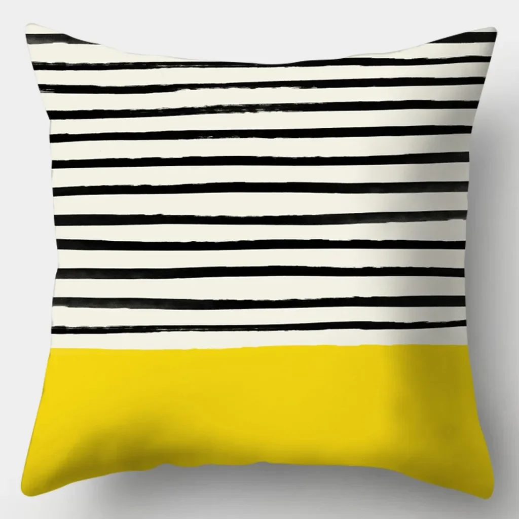 Yellow series Pillowcase 45cmX45cm Square Sofa Pillow Cover Creative Sun Flower Cushion - الصورة 11