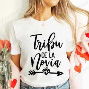 Spanish Team Bride Tribe T-shirt Girls Single Farewell Bachelorette Party Shirt Bridal Shower Wedding Party Tops Women Clothing