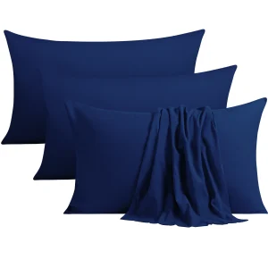 4pcs Microfiber Pillowcases Solid Color, Envelope Closure, Machine Washable, Woven Fabric, for Bedroom, Living Room