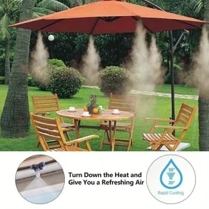 10/15/20M Outdoor Misting Cooling System Kit Sprayers for Greenhouse Garden Patio Plant Fogging Watering Irrigation 6mm Hose