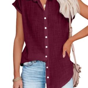 Summer Solid Cotton Linen Shirt Women's Clothing Casual Short Sleeve Tops Tee Ladies T-Shirts Blusas Thin Loose T Shirt Woman