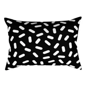 Black and White Striped Geometric Rectangle Pillow Cover Cushion Home Decor Bedroom Living Room Fashion Design