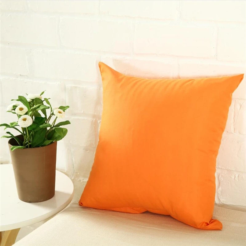40*40cm Pillow Case Solid Color Sofa Cushion Backrest Pillowcase Family Living Room Cushion Waist Cushion Cover For Household - الصورة 8