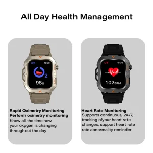 Flashlight Smartwatch Fitness Clock Health Monitor Waterproof Smart Watch Bluetooth Call Sports Watches for Man IOS Android 2025
