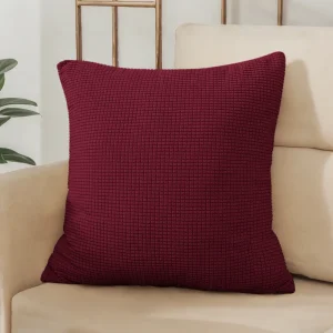 40x40 45x45 50x50 Solid Color Jacquard Pillow Cover for Sofa Office Waist Cushion Cover Home Decorative Pillowcase Decoration