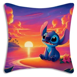 Hot Cartoon Anime S-Stitchs Pillow Covers Cartoon Sofa Decorative Home Double-sided Printing Short Plush Cute Cushion Cover