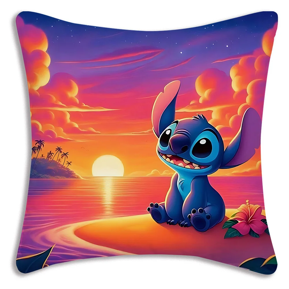 Hot Cartoon Anime S-Stitchs Pillow Covers Cartoon Sofa Decorative Home Double-sided Printing Short Plush Cute Cushion Cover - Image 19