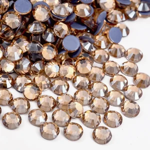BOBOHOO Multi-color SS6-SS30 Glass Crystal Hot Fix Rhinestones Flatback Iron On Stone For DIY Nail Art Fabric Clothes Decoration