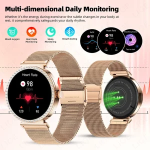 LIGE 1,27inch Smart Watch For Women Health Sport Lady Watch Luxury Heart Rate Sleep Monitor Waterproof Bluetooth Call Smartwatch