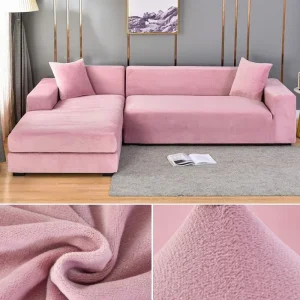Velvet Sofa Cover Thick Elastic 1/2/3/4 Seater Sofa Cover for Living Room Velvet Plush L Shaped Corner Sofa Cover