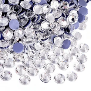 BOBOHOO Multi-color SS6-SS30 Glass Crystal Hot Fix Rhinestones Flatback Iron On Stone For DIY Nail Art Fabric Clothes Decoration
