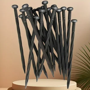30Pcs Plastic Landscape Edge Nail Landscape Anchor Fixed Nail Spiral Edge Pile Lawn Gardening Grass Stone Partition Nail
