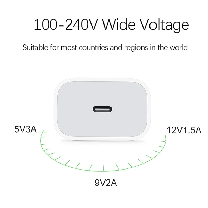 Original 20W USB-C Power Adapter For iphone 17 16 15 14 mini Pro Max Type C fast charger for Apple Cable for iPhone X 12 13 Plus - Image 4