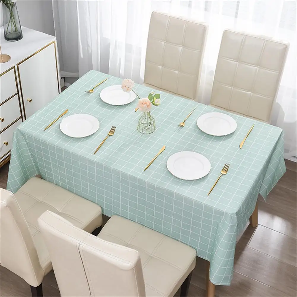 Nordic Style Grid Printed Household Waterproof Oil Resistant Dining Table Cloth Table Cover Party Decoration Rectangular - Image 5