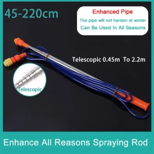 Hand Pressure Retractable 2.2/3.2m Spraying Rod Outdoor Garden Pesticide Spray Tree Watering Can Accessories Stainless Steel Rod