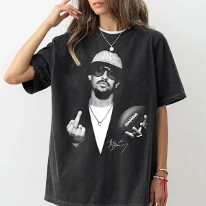 Bad Bunny Bowl 2026 Halftime Show Short Sleeves Cotton T-Shirt Bad Bunny Portrait Print T-Shirt Graphic Vintage Tee Tops