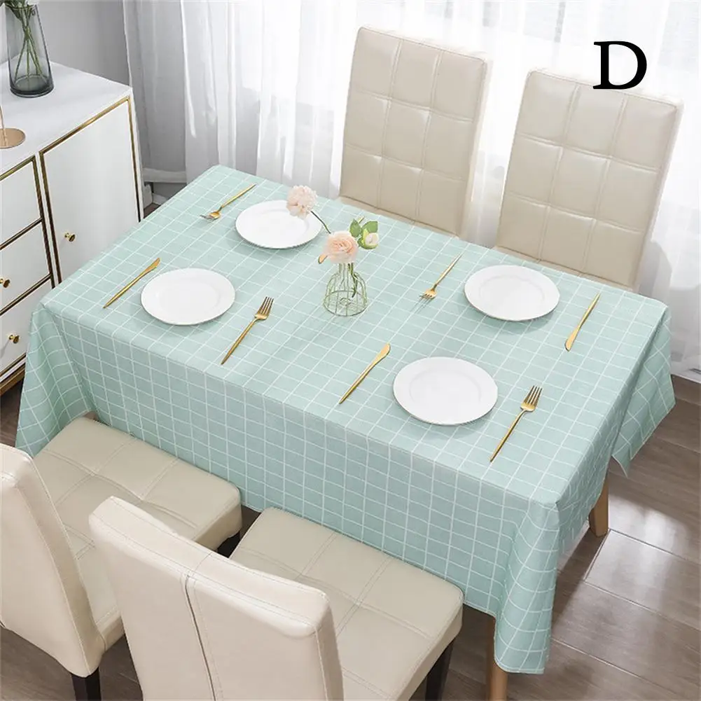 Nordic Style Grid Printed Household Waterproof Oil Resistant Dining Table Cloth Table Cover Party Decoration Rectangular - Image 9