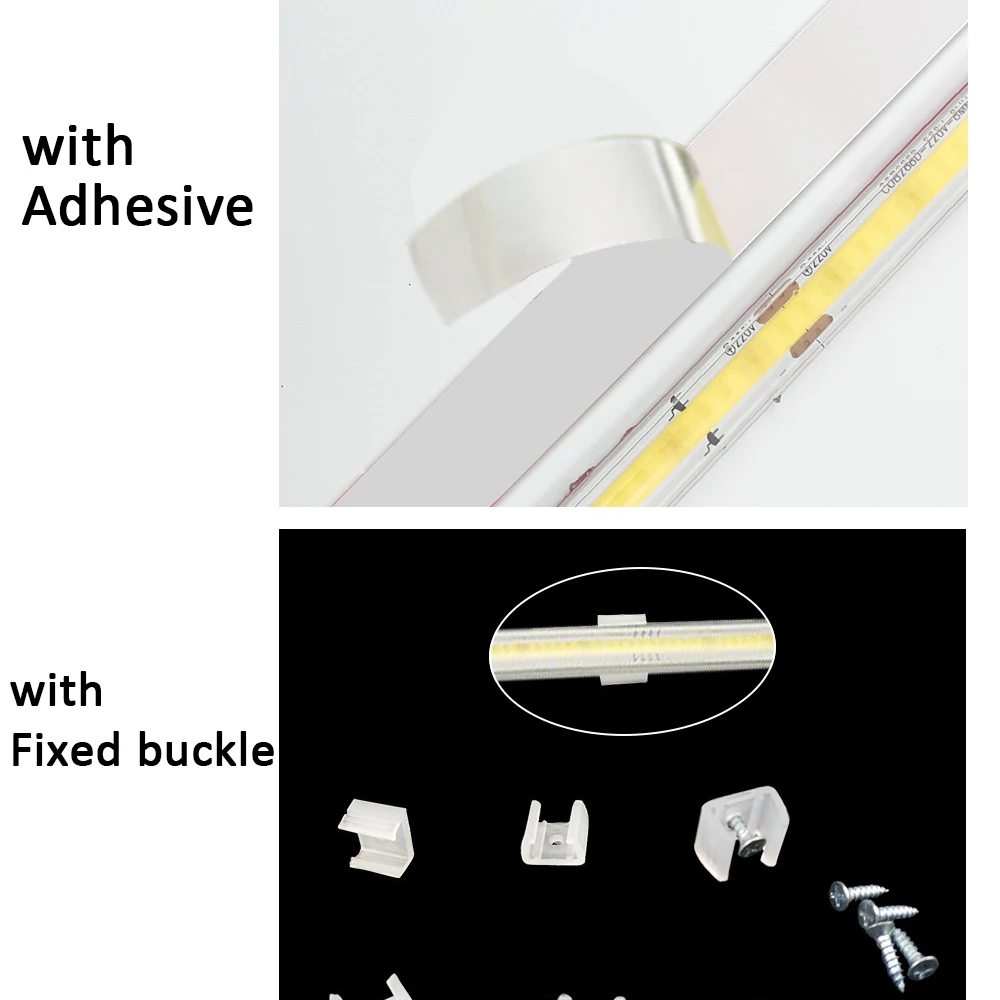 220V Led Strip High Brightness COB LED Strip 220V Flexible Ribbon for Room Bedroom Kitchen Outdoor Garden Lighting - الصورة 5