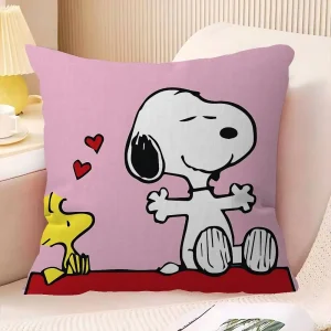 Cartoon S-Snoopy Maple Design Cushion Cover Happy Autumn Harvest Decor Holiday Decorati Pillow Cover