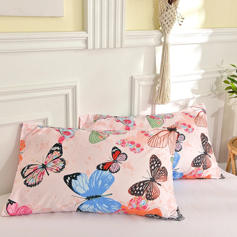 Printed Pillow Cover 2pcs Pillowcase 48x74cm Pillow Sham for Home Bed Pillowslip Rectangle Cushion Cover funda almohada - الصورة 13