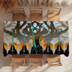Movie R-Rings Of The L-Lords Table Cloth Indoor Outdoor Picnic Party Decoration Kitchen Table Cloth Waterproof Cloth Stain-Proof