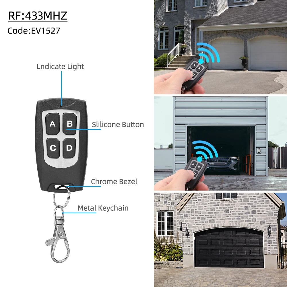 Universal Wireless Remote Control Switch DC 12V 4CH Relay Receiver Module With 4 Channel RF 433 Mhz Transmitter Electronic Lock - الصورة 3