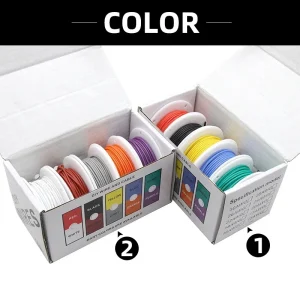 (5 Colors Mix Kit)Heat Resistant Flexible Silicone Wire 30/28/26/24/22/20/18/16AWG Stranded Cable Electrical Tinned Copper Wires