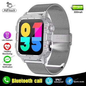 Outdoor Sports Smart Watch LED Flashlight Bluetooth Talking 1.44 inch HD Screen Smart Watch for Men Women Holiday Gifts 2025 New