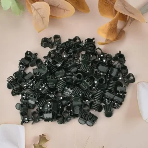 50/100PCS 6-Claw Dark Green Plant Clips Orchid Flowers Support Clamp Climbing Vine Stem Clasp Tied Bundle Branch Garden Tool