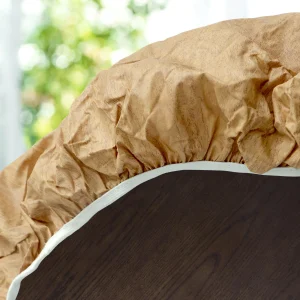 Round Table Cloth Waterproof oil-proof Farmhouse Table Cover Decorative Wood/Woven Texture Desk Cover Tabletop Protection Cloth