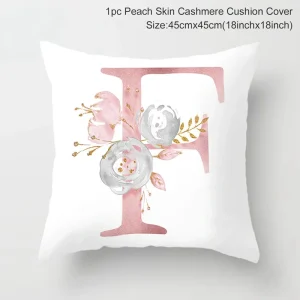 45x45cm Pink Letter Cushion Pillowcase Decorative Sofa Polyester