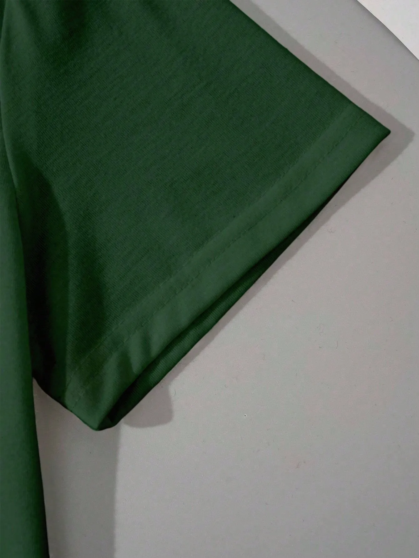 Summer women's fashion simple green solid color casual slim fit short sleeve round neck short mini dress 2024 New - الصورة 4