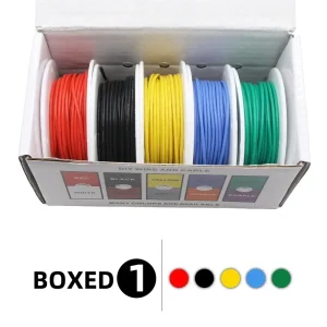 (5 Colors Mix Kit)Heat Resistant Flexible Silicone Wire 30/28/26/24/22/20/18/16AWG Stranded Cable Electrical Tinned Copper Wires