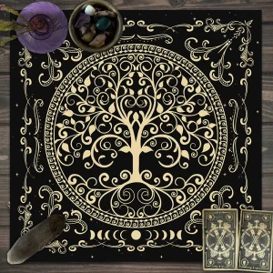 1pc Tarot card tablecloth, twelve constellations divination, starry sky altar cloth, Tarot card game decoration tablecloth