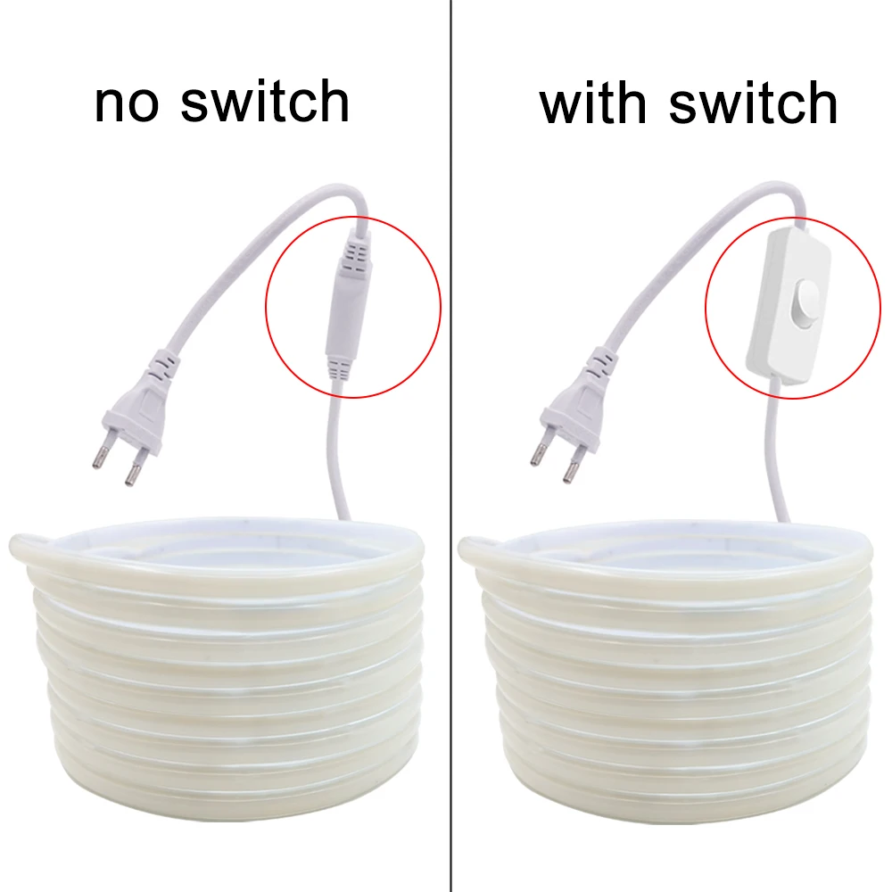 220V Led Strip High Brightness COB LED Strip 220V Flexible Ribbon for Room Bedroom Kitchen Outdoor Garden Lighting - الصورة 4