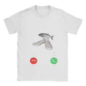 Fih Meme Fish Calling Shirt Misspelled Fih Is Calling Women Crew Neck Pure Short Sleeve Tee Harajuku Sleeve Aesthetic Clothes