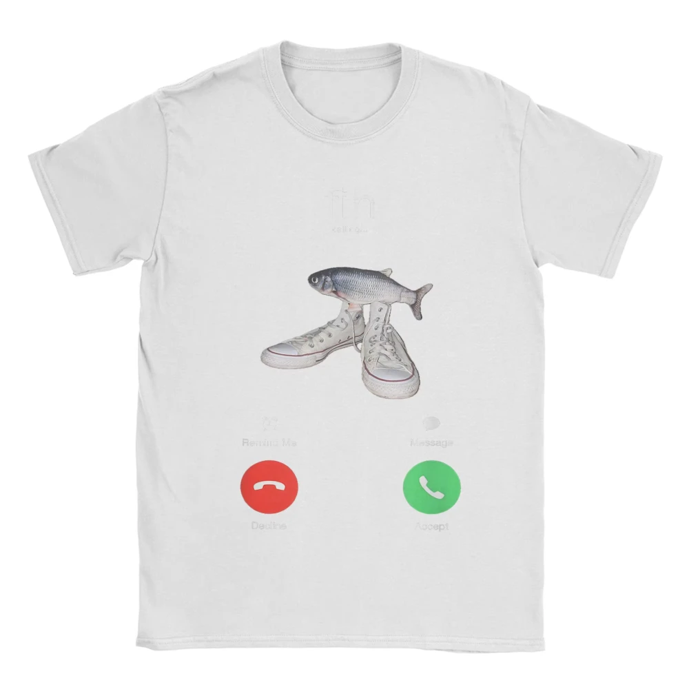 Fih Meme Fish Calling Shirt Misspelled Fih Is Calling Women Crew Neck Pure Short Sleeve Tee Harajuku Sleeve Aesthetic Clothes - Image 2