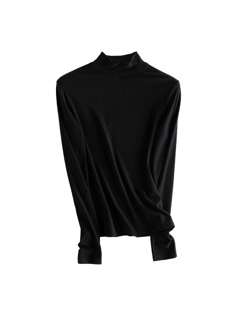 SuyaDream, Women Bottoming T Shirt, 28%Wool 37%Cotton, Long Sleeves, Solid Basic Thermal Shirt, 2025 Autumn Winter Top - Image 17