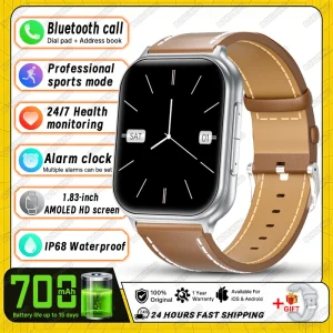 2026 New Smart Watch Outdoor Sports Fitness Men Women Heart Rate GPS Track IP68 Waterproof Bluetooth Call Smartwatch Fro Xiaomi
