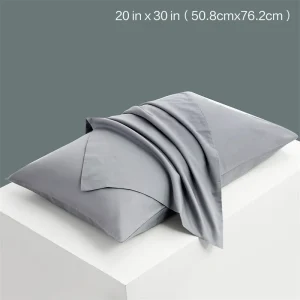 1pc Solid Color Pillow Cover 20 in x 30 in (50x76cm) Rectangular White Pillowcase Bedding Pillow Case