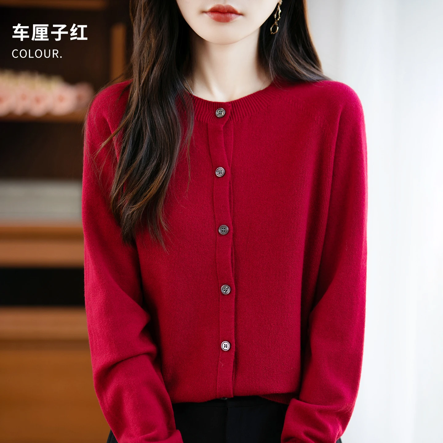 Classic Merino Wool Woman Sweater Basic Female Autumn Winter Knitted Cardigan Elegant Ladies Cashmere Long Sleeve Clothing Tops - Image 26