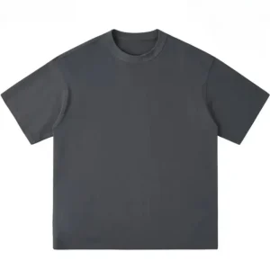 300g Thick Combed Cotton Round Neck T-shirt, Solid Color Loose Fit Simple and Casual Basic Style Suitable for Both Men and Women