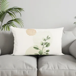 Home Decor Bohemian Leaf and Circle Pillow Suitable For Sofa Bedroom Car Pillow Cover Cushion Rectangular Back Cushion