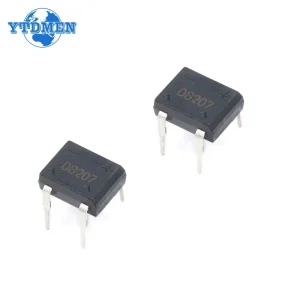 20pcs/box Bridge Rectifier DB207 DIP4 1000V 2A DB207S Power Diode Rectifiers Electronic Components IC