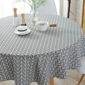 Round Tablecloth Washable Table Cloth Decorative Table Cover Indoor and Outdoor Holiday Home Christmas Party Picnic Dining Room
