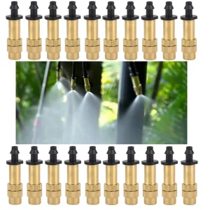 5pcs Adjustable Copper Mist Nozzle Garden Sprayer Nozzle Greenhouse Lawn Water Sprinkler